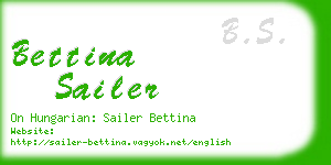 bettina sailer business card